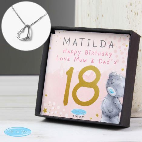 Personalised Me to You Birthday Sentiment Silver Tone Necklace Extra Image 3